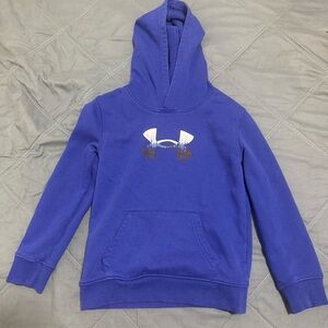 Under Armour Kids Blue Athletic Hoodie Sweatshirt Used